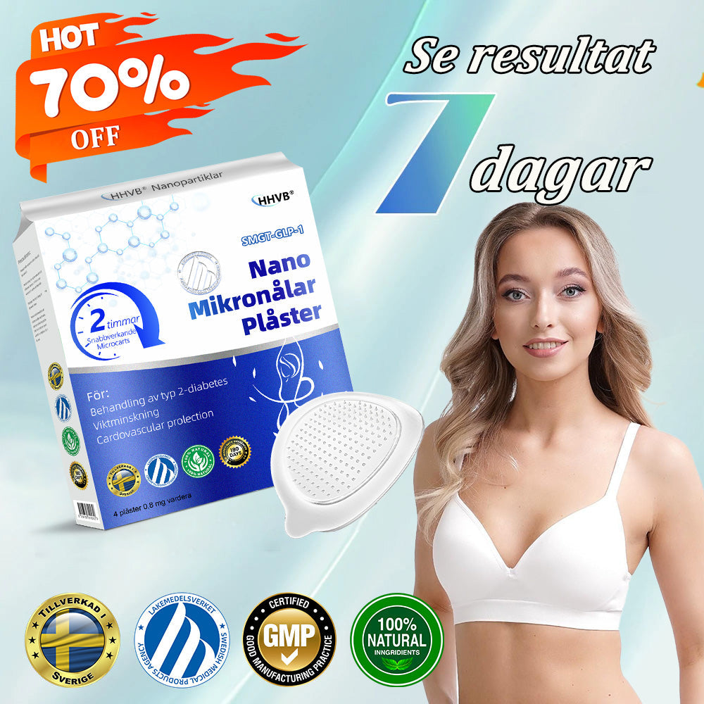 【Sista kampanjdagen: 70 % rabatt】𝐇𝐇𝐕𝐁®🌿 Nano-mikronålsplåster med NIDDK-Tirzepatid 🌟 (Smärtfri, lindring dygnet runt | Gå ner 9 kg SNABBT | 90 % minskning av socker)
