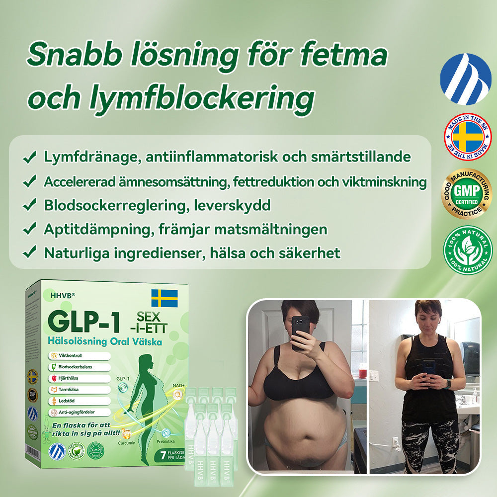 Officiell butik | 𝐇𝐇𝐕𝐁® 𝐆𝐋𝐏-𝟏 𝐒𝐈𝐗-𝐈-𝐄𝐓𝐓 Hälsolösning Oral Vätska 🍎🍎 (En dos varje dag – synliga resultat på bara 7 dagar) ⚡ För fetma, hjärt-kärlhälsa, diabetes, sömnapné, ledproblem och mer