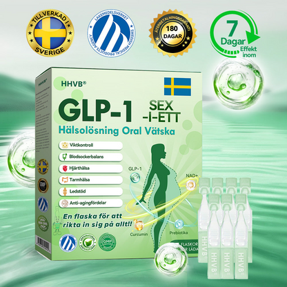 Officiell butik | 𝐇𝐇𝐕𝐁® 𝐆𝐋𝐏-𝟏 𝐒𝐈𝐗-𝐈-𝐄𝐓𝐓 Hälsolösning Oral Vätska 🍎🍎 (En dos varje dag – synliga resultat på bara 7 dagar) ⚡ För fetma, hjärt-kärlhälsa, diabetes, sömnapné, ledproblem och mer
