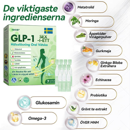 Officiell butik | 𝐇𝐇𝐕𝐁® 𝐆𝐋𝐏-𝟏 𝐒𝐈𝐗-𝐈-𝐄𝐓𝐓 Hälsolösning Oral Vätska 🍎🍎 (En dos varje dag – synliga resultat på bara 7 dagar) ⚡ För fetma, hjärt-kärlhälsa, diabetes, sömnapné, ledproblem och mer